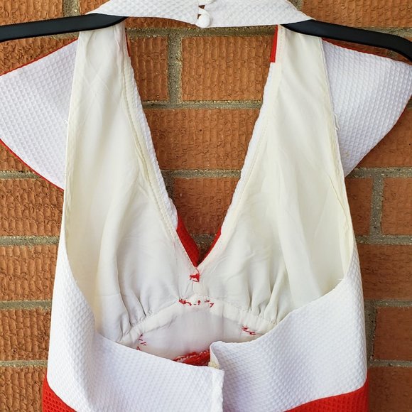 Vintage Red Checkered Maxi Dress - Picture 4 of 6